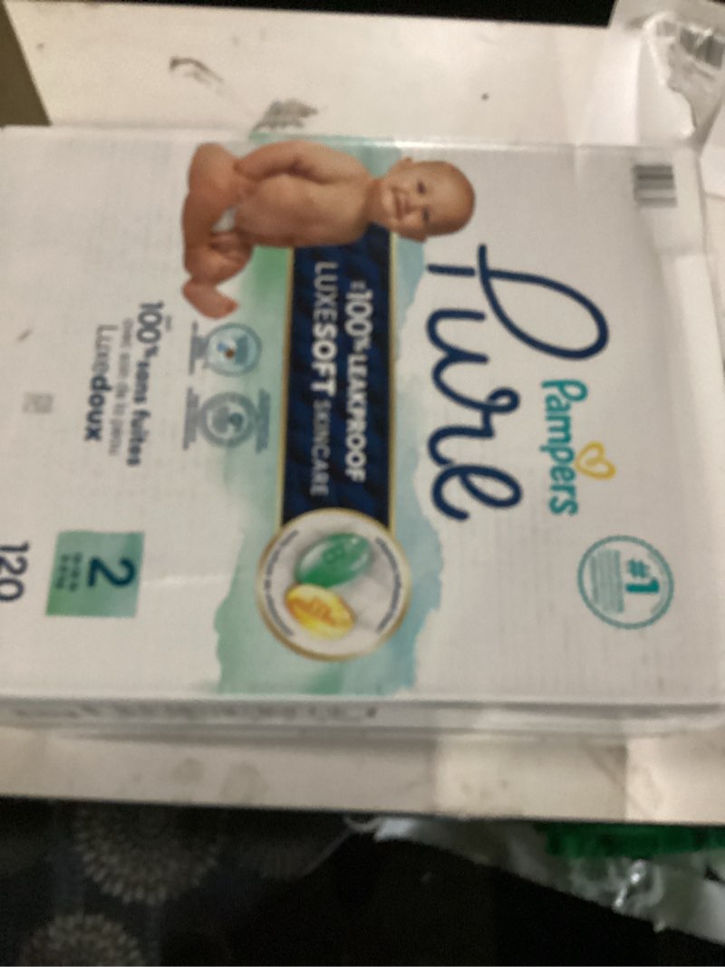 Condition photo showing New/Like New for Pampers Pure Protection Diapers Pack - Size 2 - 120ct