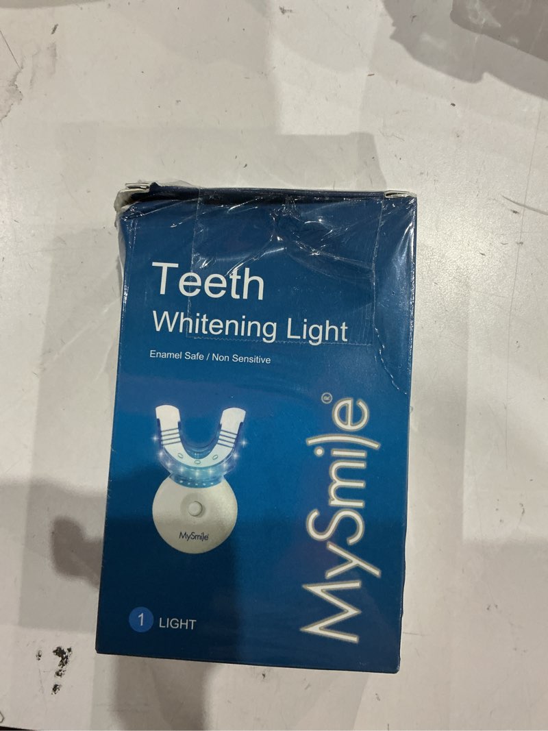 Condition photo showing New/Like New for mysmile teeth whitening light with mouth trays- 5led powerful accelerator light integrated with smart timer and long lasting batteries(teeth whitening gel not included) 0.14 fl oz (pack of 1)