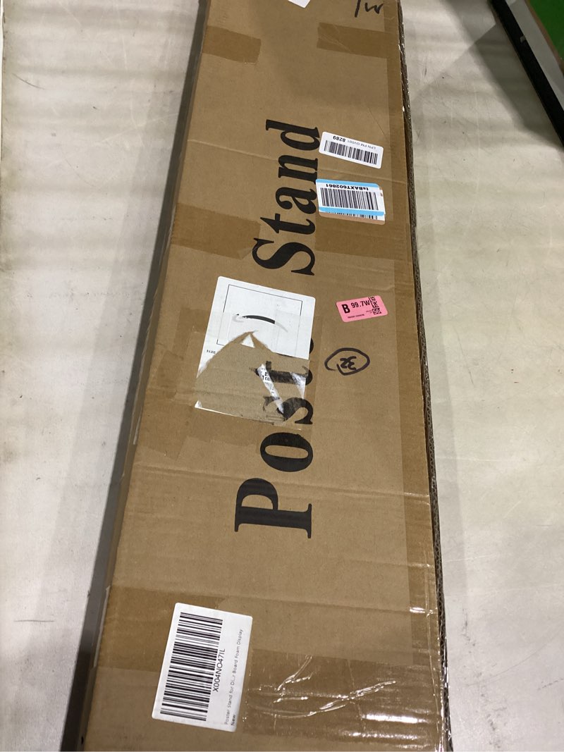 Condition photo showing Good Condition for koov poster stand for display, sign holder floor stand, double sided banner stand with non-slip base, heavy duty 75“ height adjustable standing sign holder for board foam (double-pole sign stand, 2pack)