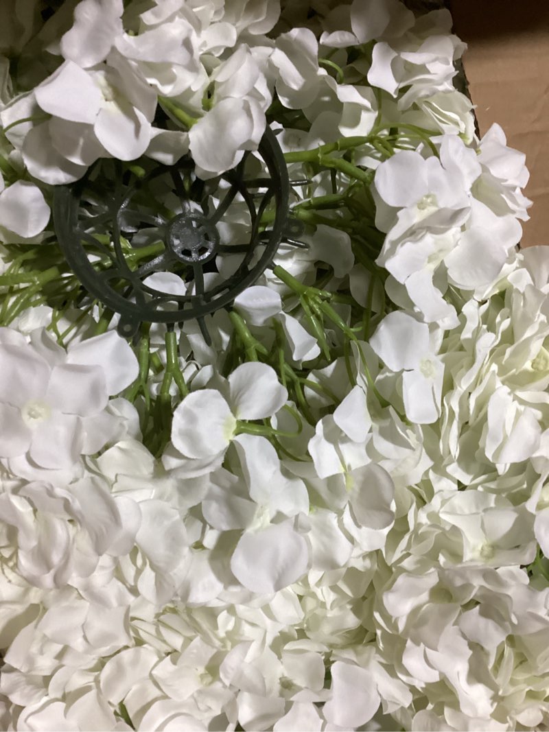 Condition photo showing Good Condition for 11.81 inch hydrangea flower balls for centerpieces - 12 pcs artificial floral arrangement large fake silk kissing ball for wedding table home party decor - white white-11.81 inch-12 pcs large size