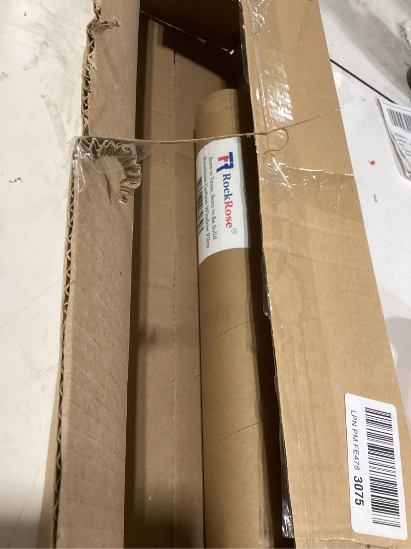Condition photo showing Good Condition for rockrose 35% premium carbon car window tint film 20 in x 10ft 2ply charcoal privacy film uv, heat blocking tint for car or home adhesive film easy shrink, plotter friendly pro grade