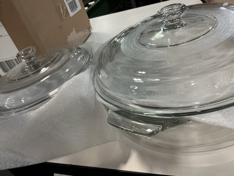 Condition photo showing New/Like New for (Set Of 2)Libbey 2qt Covered Casserole Dish