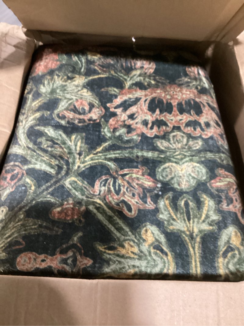 Condition photo showing As Is for 8x10 Area Rug Floral - Washable Rugs for Living Room Vintage Area Rugs Large Low Pile Carpets for Bedroom Soft Non Slip Area Rug for Dining Room Office 8x10 Blue/Cream 8' x 10' (Rectangular) Blue/Cream
