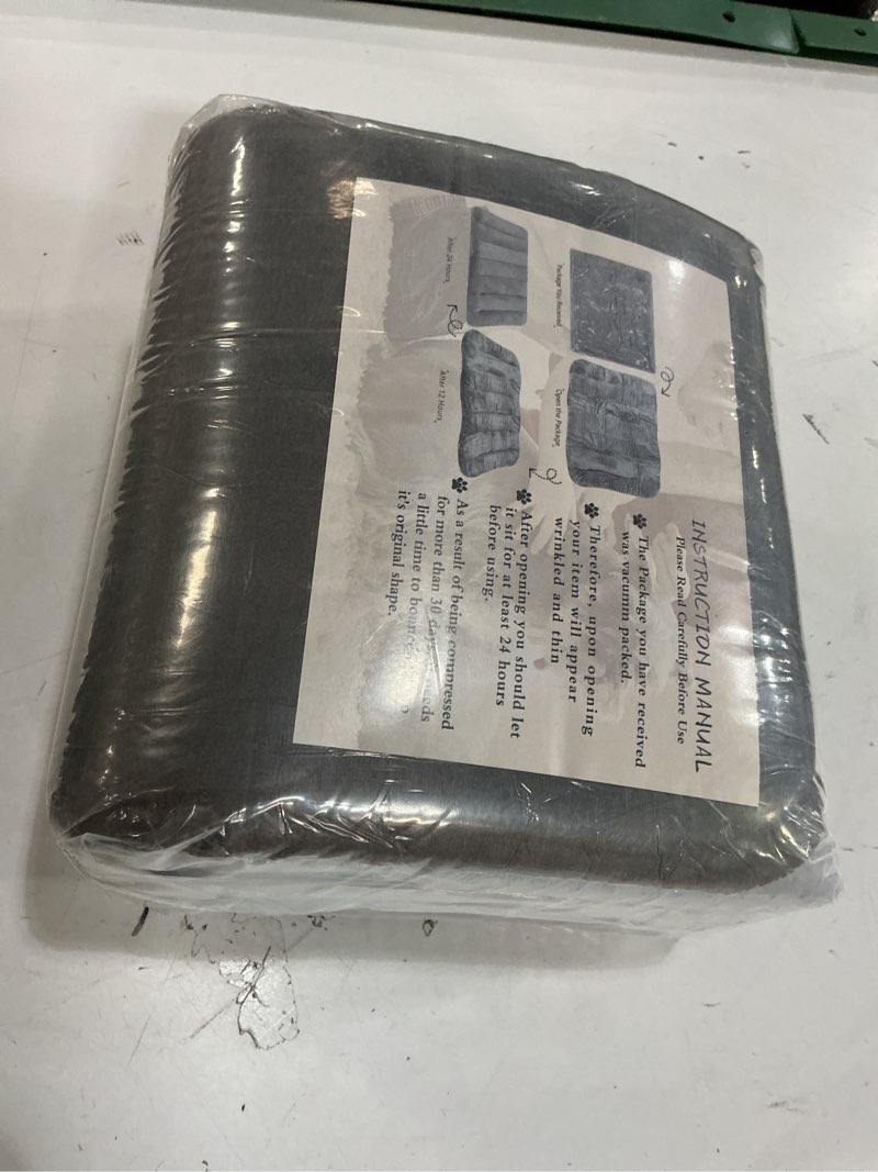 Condition photo showing New/Like New for JoicyCo Dog Bed Soft Dog Crate Bed Pad Mat, 42 in Non Slip Bottom Washable Beds for Large Dogs, Pet Bed Mattress Kennel Pad, Dark Brown 42.0"L x 28.0"W x 1.2"Th Dark Brown
