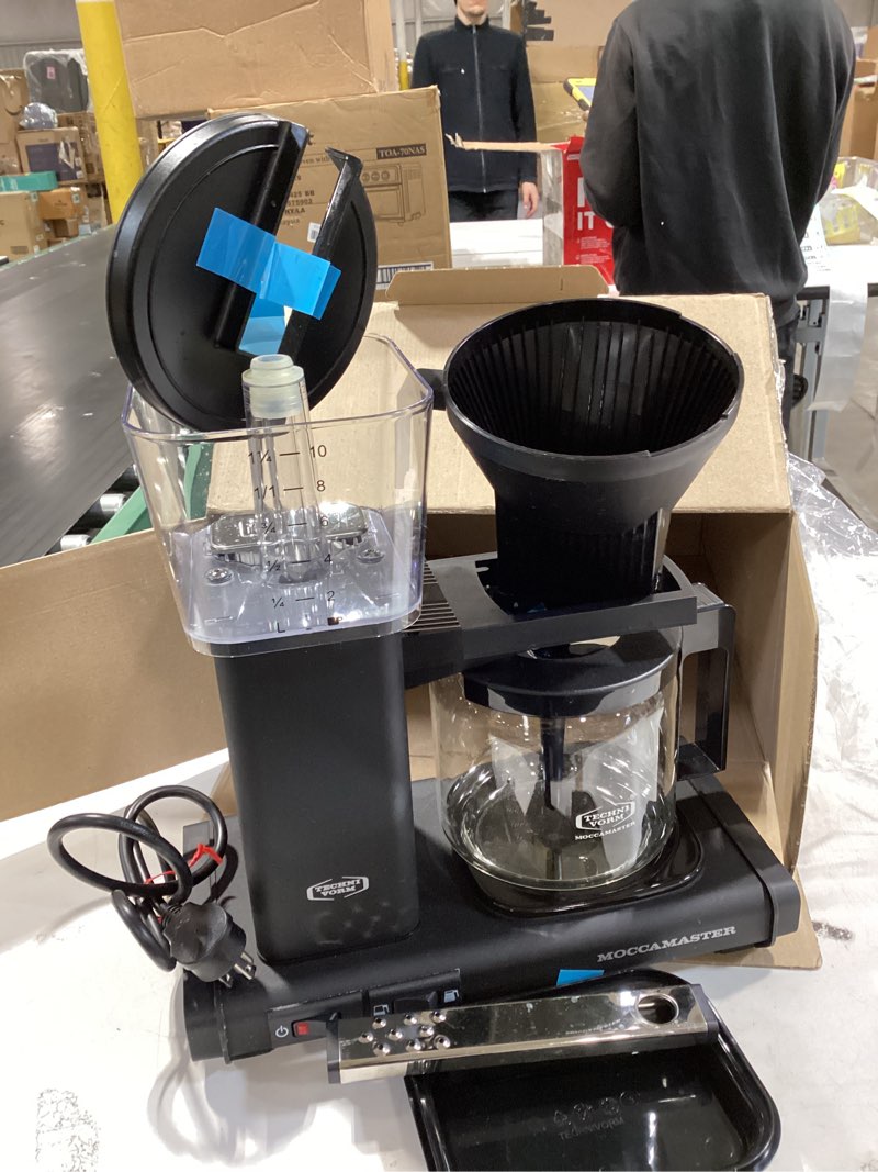 Condition photo showing As Is for Moccamaster 53948 KBGV Select 10-Cup Coffee Maker, Matte Black, 40 ounce, 1.25l 10-Cup Matte Black