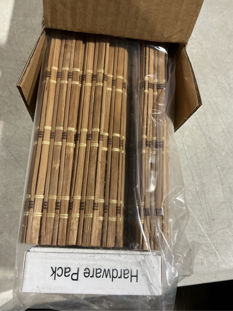 Condition photo showing Good Condition for Cordless Bamboo Roman Shades, Light Filtering Bamboo Blinds Shades for Indoor Windows, UV Protection Roll Up Blinds for Home, Office, 28" W x 64" H, Natural Natural 28"W x 64"H