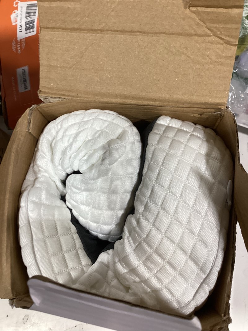 Condition photo showing Good Condition for cervical neck pillow for pain relief, ergonomic neck pillow for sleeping, contour orthopedic side sleeper pillow for back stomach sleepers bed pillow with pillowcase dark grey with white