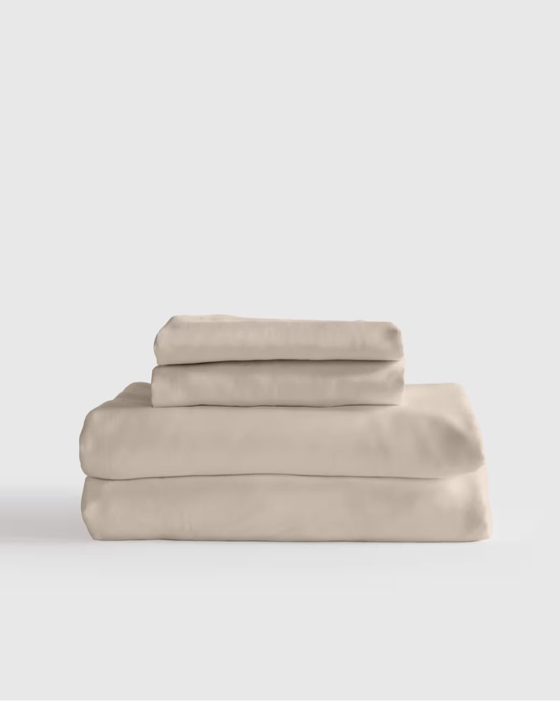 Quince Bamboo Sheet Set Stone king 