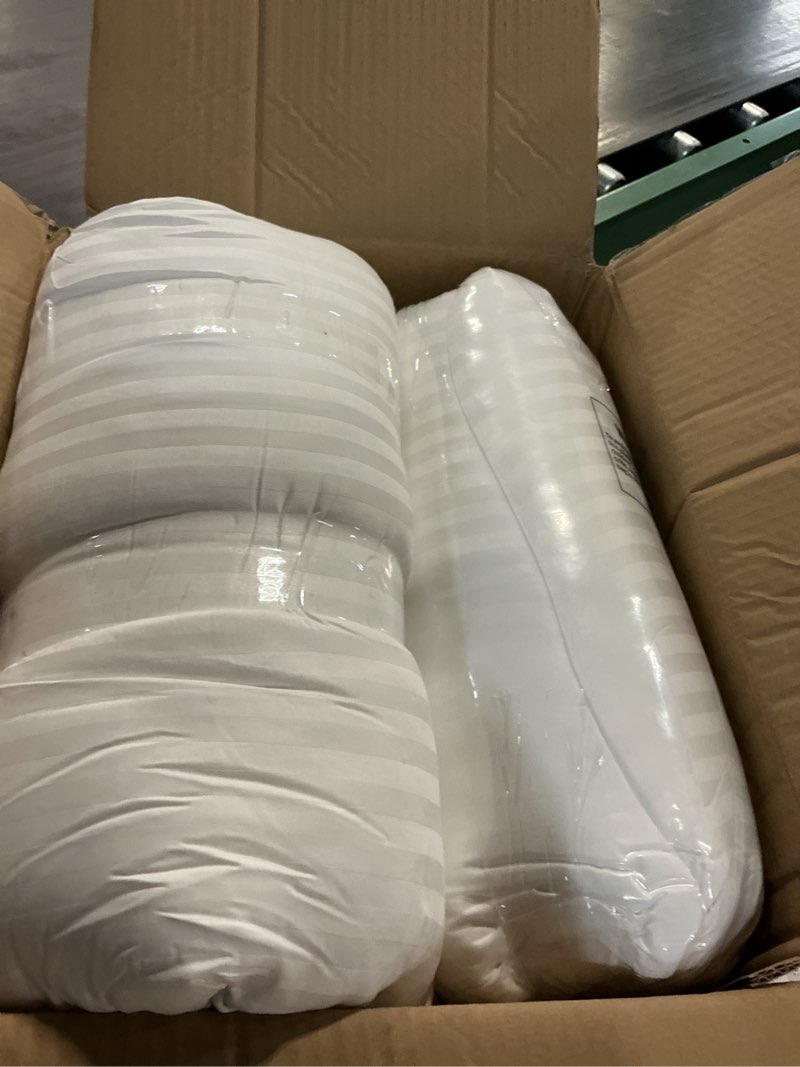 Condition photo showing Good Condition for beckham hotel collection bed pillows king size set of 2 | down alternative pillow for back, stomach or side sleepers king white