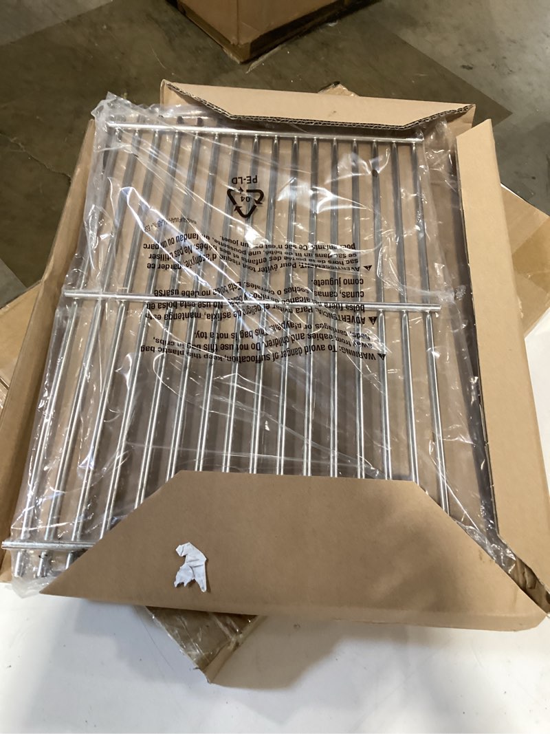 Condition photo showing New/Like New for 17.5" grill grates for weber spirit 300, spirit 700, genesis silver/gold/platinum b/c, genesis 1000-3500 (part #7638) 304 stainless steel 2-pack for weber spirit 300 and spirit ii 300 series