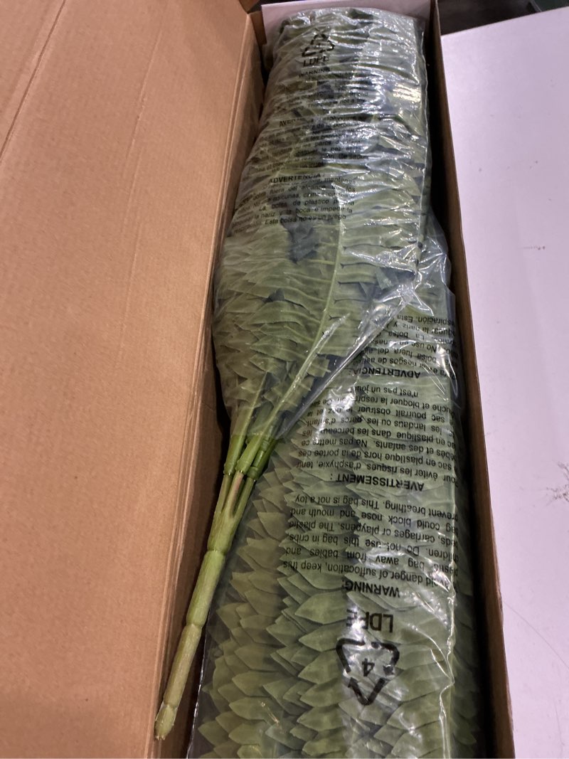 Condition photo showing New/Like New for 35" ferns artificial bush plants large, 2 artificial boston ferns with 39 fronds for outdoors home decor