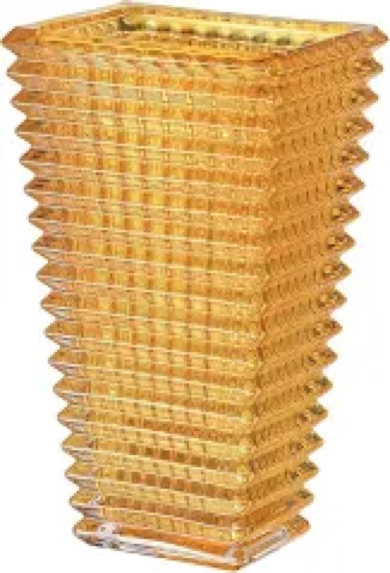 MCMCNCUIU Crystal Glass Vase, Large Crystal Vases for Flowers, Large Flower Vase, yellow  Modern Vases for Living Room, Bedroom, Kitchen, Dining Table, Mantle, Wedding, 11 Inches X-Large yellow 