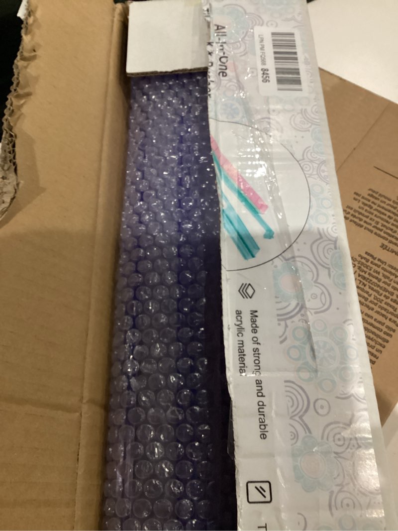 Condition photo showing As Is for Niflirt Mahjong Racks with Pushers 4PCS Set Majiang Tile Holder Acrylic Mahjong Racks Accessories and Gifts Light Purple