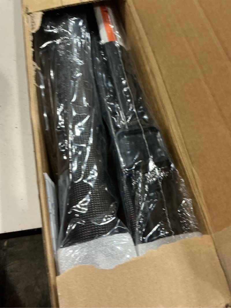 Condition photo showing New/Like New for (2 pack) retractable baby gate for stairs and doorways, 55" wide x 33" tall mesh dog gate for indoor & outdoor use, safety gate for babies and pets, child gates for hallways, hardware mounted, black black 33'' tall x 55'' wide (2 pack)
