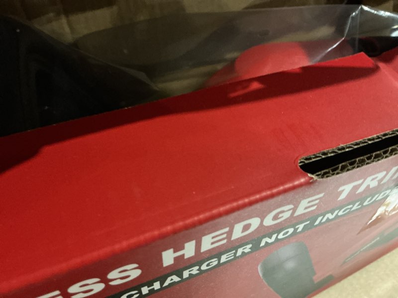 Condition photo showing As Is for heinpro 22" cordless hedge trimmer compatible with milwaukee m18 battery | 5/8-in cut capacity (battery & charger not included), 180-degree rotating handle, lightweight 4.4 lbs for hedges & shrubs