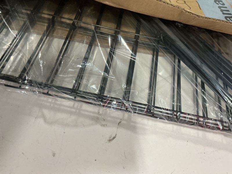 Condition photo showing Good Condition for 5 panels no dig decorative outdoor garden fence with gate for yard, 32 in(h) x 11.8 ft(l) animal barrier fencing rustproof metal wire panel border for dog, rabbits, and patio temporary ground stakes 5 panels- 32 in(h) x11.8 ft(l) with gate