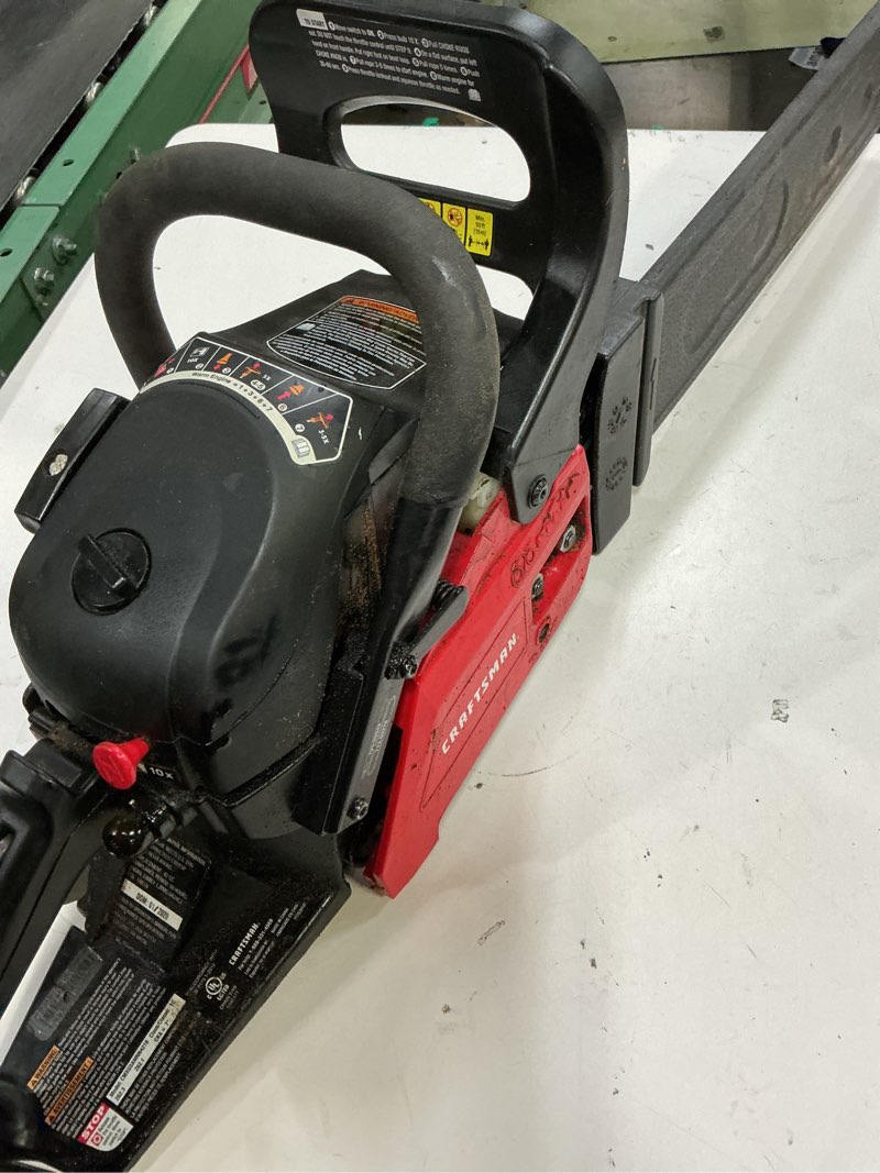 Condition photo showing As Is for craftsman s145 42-cc 2-cycle 14-in gas chainsaw