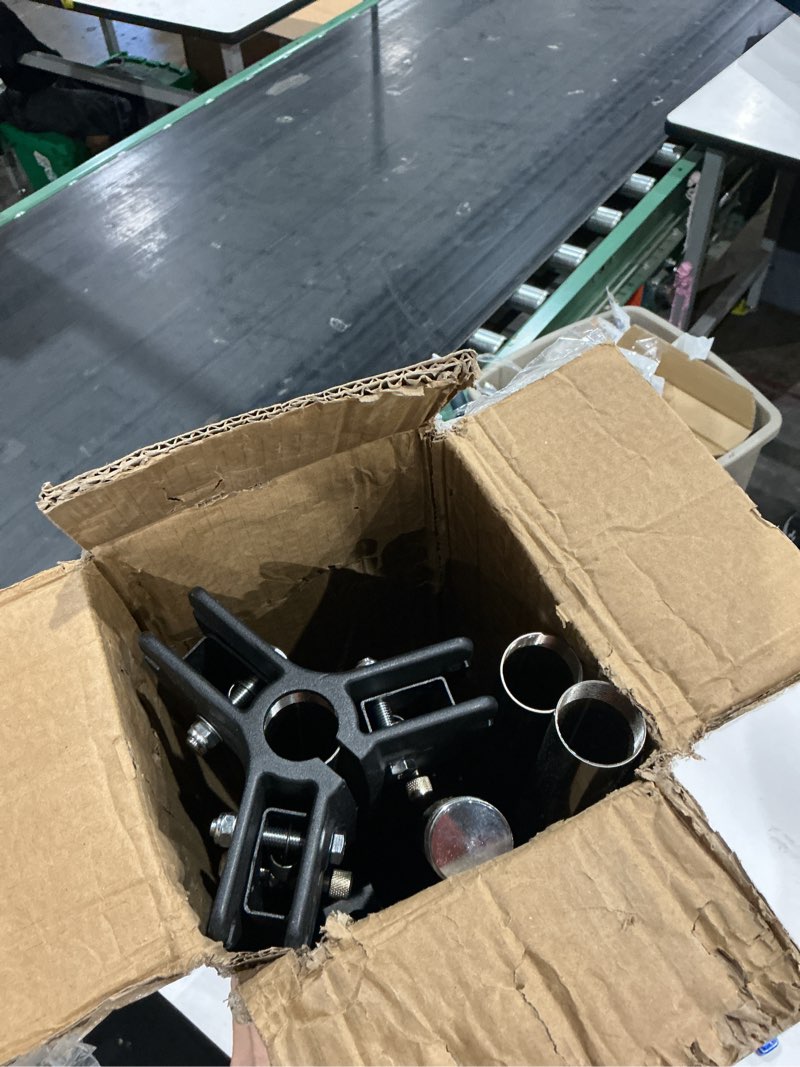Condition photo showing As Is for heavy duty light stand with casters, wheeled photography pistol grip stand with 2 grips, 8.5ft adjustable steel light stand with 1/4\" 3/8“ 5/8\" screw for studio camera, monolight, softbox, umbrella
