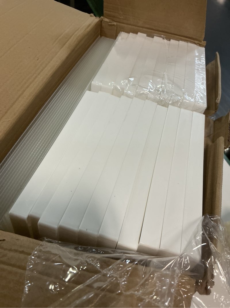 Condition photo showing New/Like New for pinkpum 15 pack x-large shoe storage boxes fit us size 11, shoe organizer for closet clear plastic stackable shoe dispaly case holder bins, sneaker storage for sneakerheads white for home and family 15 pack clear and white