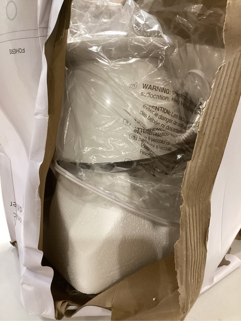 Condition photo showing As Is for fohere humidifiers for bedroom large room, 5l cool mist quiet humidifier 48h long last for indoor plant, baby, home, office with humidity sensor, aroma box, 3 speed settings, white