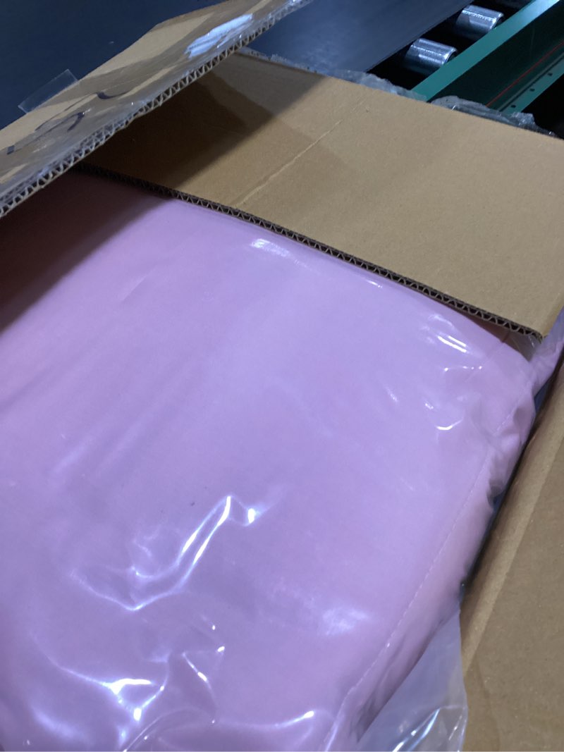 Condition photo showing Good Condition for Amazon Basics Kids' 3 Piece Lightweight Cotton Shell Reversible Comforter Set with Sham, USTCP Certified Cotton Shell, Twin, Candy Pink and Grey, Solid Twin Candy Pink and Grey