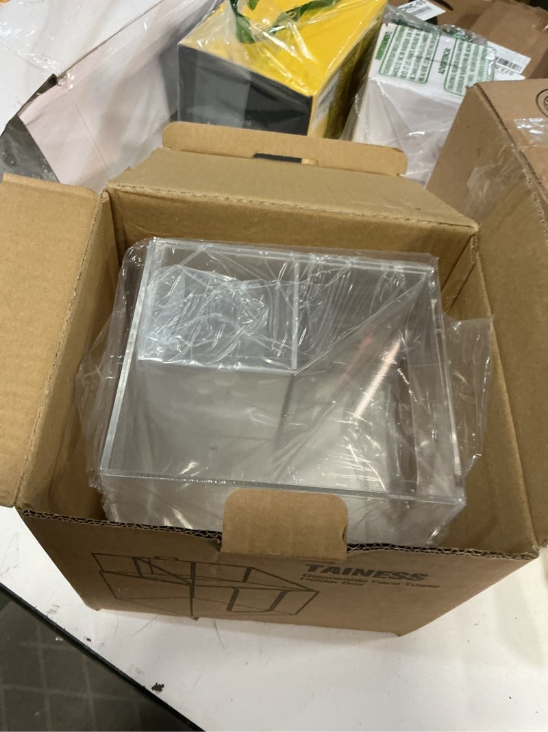 Condition photo showing Good Condition for TAINESS Disposable Facial Towels Storage Box Compatible with Clean Skin Club Clean Towel XL - Cotton Pads - Swabs Upgraded Double Layer Acrylic Storage Container Face Towel Holder (Glossy Clear)