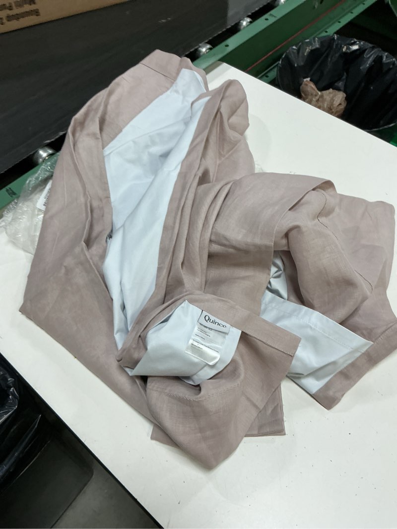 Condition photo showing Good Condition for quince european linen true blackout curtain - single panel dark flax48x96 