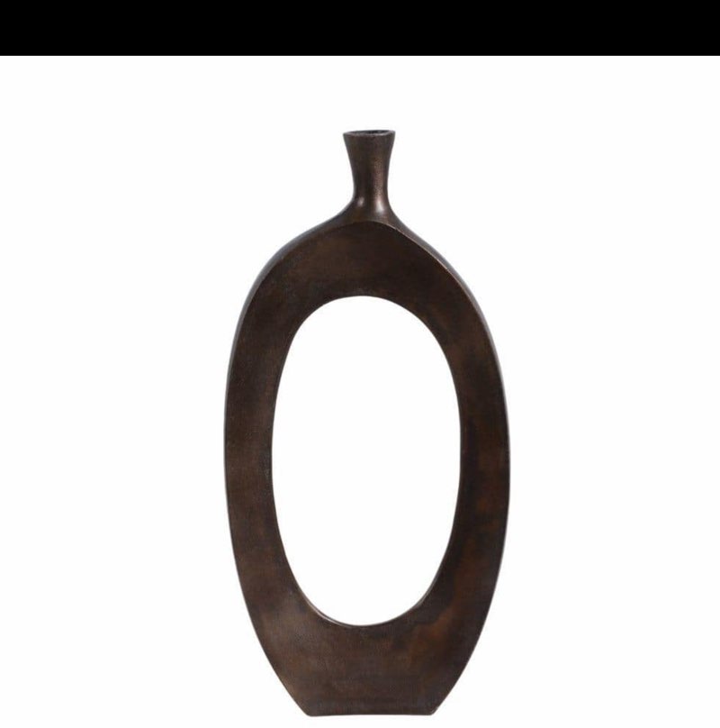Sagebrook Home Aluminum 25 h Cut-out Vase  Bronze
