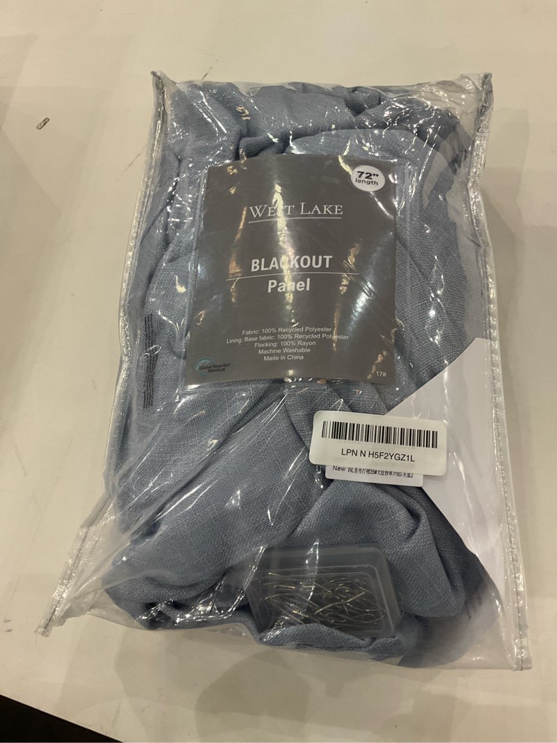 WEST LAKE Dusty Blue Bailey Pinch Pleat Blackout Curtains with Light Blocking Liner,72 Inch Rustic T