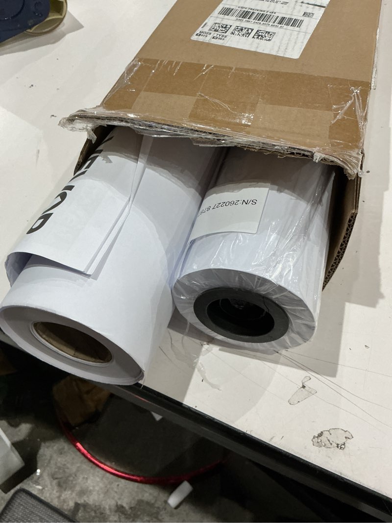 Condition photo showing Good Condition for vevor wide format paper, 24 in x 150 ft plotter roll, 2 rolls cad bond rolls with 2 in core, 20 lb bond paper rolls, ideal for cad drawings, engineering plans, gis maps, and architectural designs 24 in x 150 ft 2 rolls