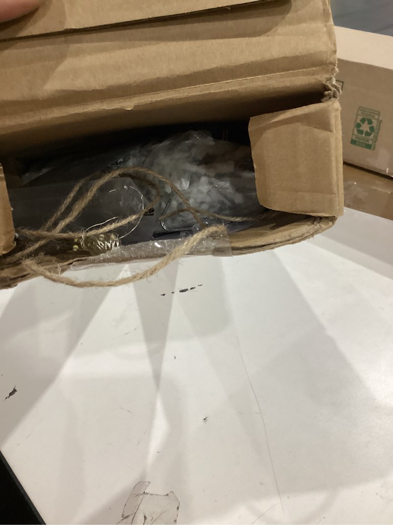 Condition photo showing Good Condition for Blosssound 2 Feet Wall Christmas Tree with 2 Meter Warm White Lights Christmas Tree for Wall Tall Snow Flocked Artificial Christmas Wall Tree for Christmas Party Office Home Wall Decorations