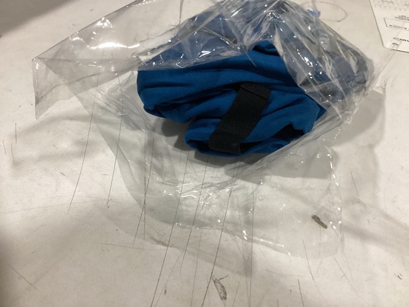 Condition photo showing Good Condition for lulusilk mulberry silk lined sleep cap, no more frizzy tangled hair, stay on all night silk hair wrap for sleeping with adjustable strap, silk bonnet for women and men, bijou blue, pack of 1 one size bijou blue