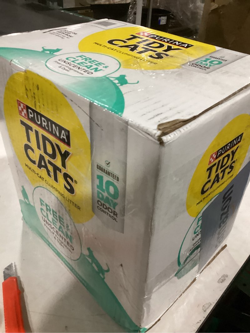 Condition photo showing New/Like New for Purina Tidy Cats Free and Clean Unscented Cat Litter - 38 lb. Box 38 Pound (Pack of 1)