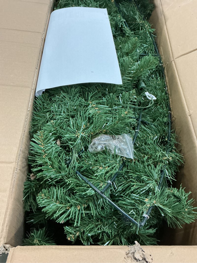 Condition photo showing Good Condition for 48in Large Christmas Outdoor Wreath - HOYECHI Lighted Wreaths Holiday Decor, Outdoor Wreath with 210 Colorful LEDs,714 PVC Tips, Metal Hook, 9 Functions, Timer, Power Plug-in, Remote Controls 48 Inch