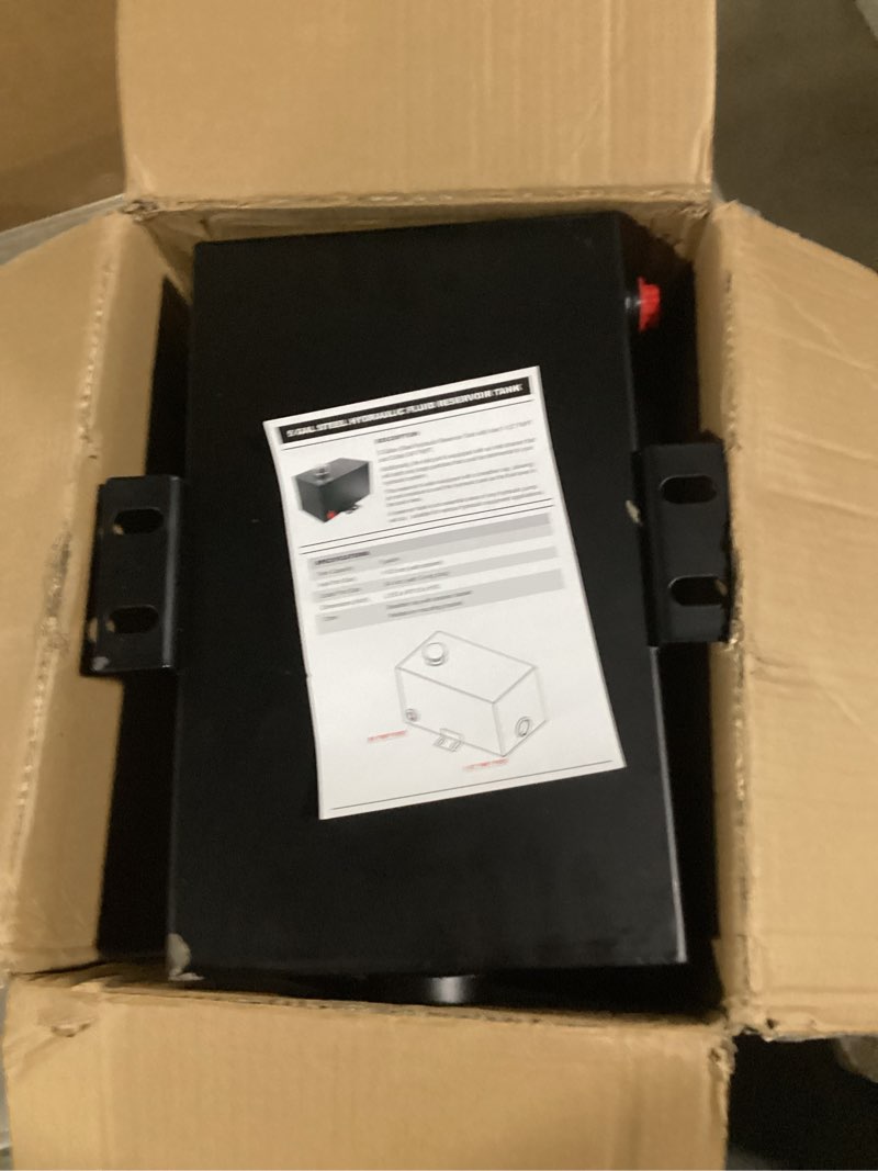 Condition photo showing Good Condition for Delavan HYDRES-5 PowerMAX 5 Gallon 14 Gauge Steel Hydraulic Fluid Reservoir Tank with 1.5 Inch FNPT Inlet Port and 0.75 Inch FNPT Outlet Port
