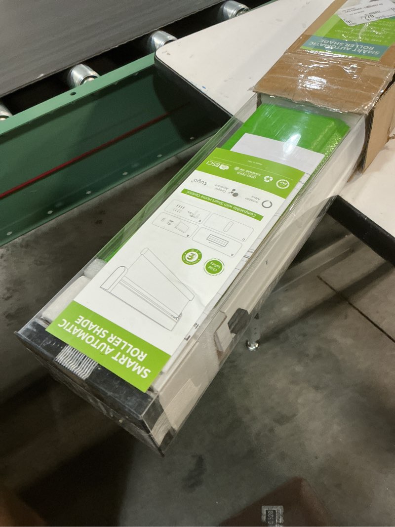 Condition photo showing Good Condition for Motorized Roller Blinds, Blackout Automatic Shades with Solar Panel Cordless Smart Blinds for Windows, Custom Electric Blinds Horizontal Roller Shades with Remote Control,Black,48" W X 72" H Rc-black-rechargeable 48 x 72