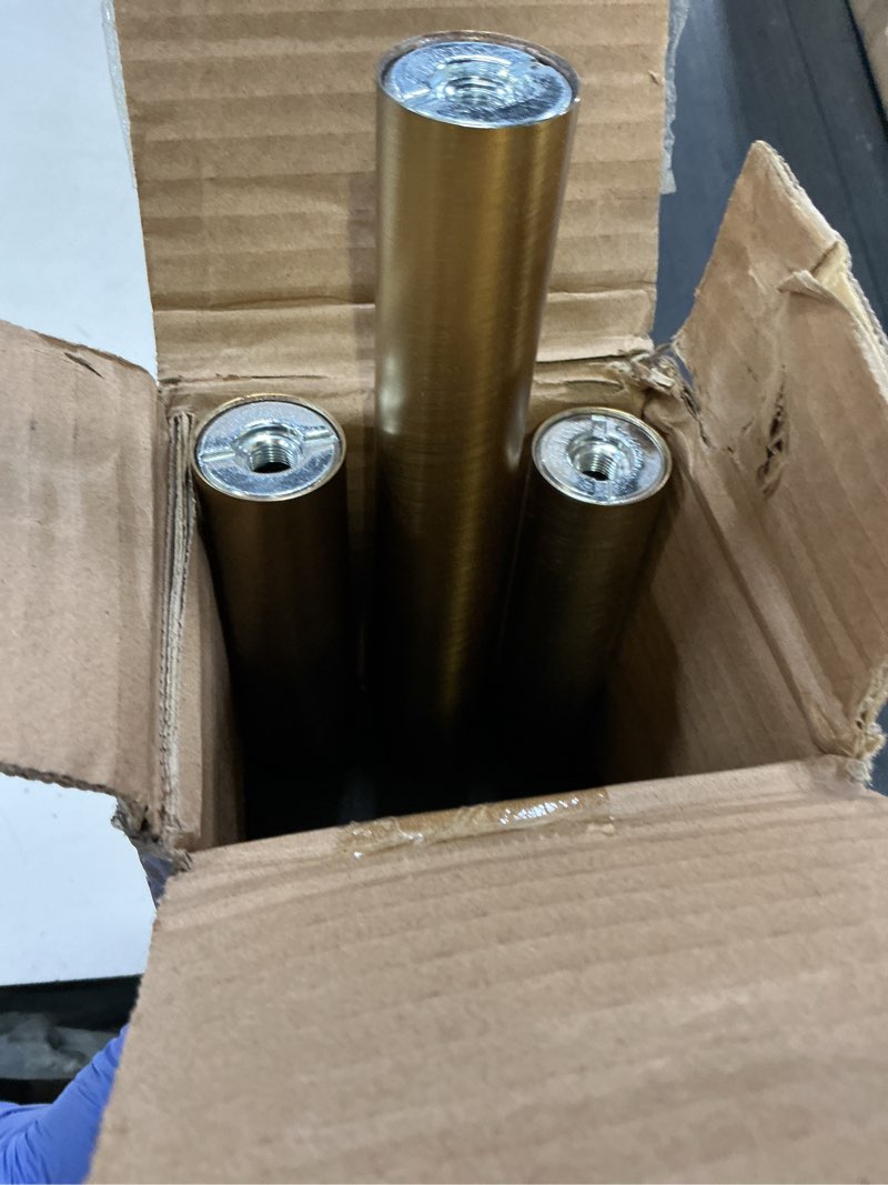 Condition photo showing Good Condition for heavy duty curtain rods,1 1/4" large diameter premium nonadjustable curtain rod,144in/12ft custom window treatment rods with durable aluminum brackets and end caps,gold finish gold 144in/12ft