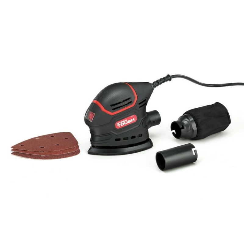 Hyper Tough 1.5 Amp Corded Detail Sander with Dust Bag, Vacuum Hose Adapter & 3 Sanding Sheets, New Condition