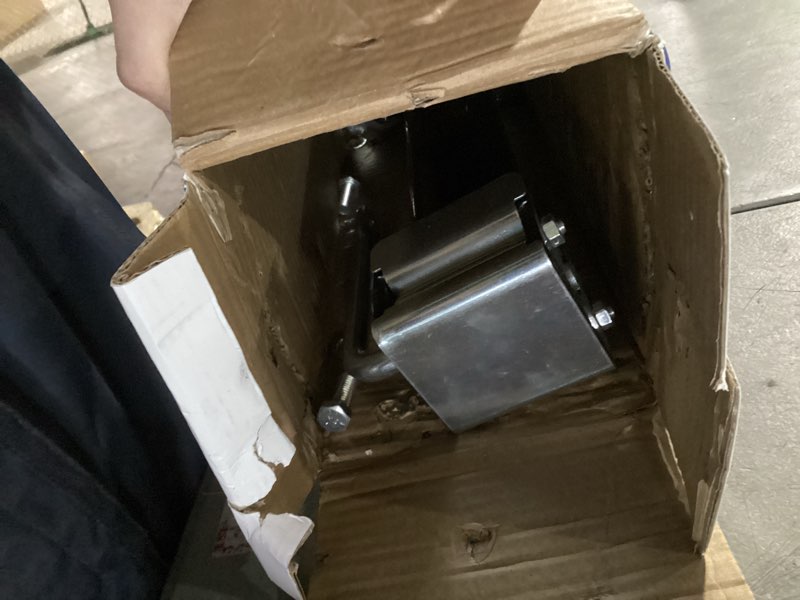 Condition photo showing As Is for 5000 lbs A-Frame Trailer Jack, 15" Lift, Adjustable 5-Level Drop Leg, 5K Jack for RV Trailer Boat