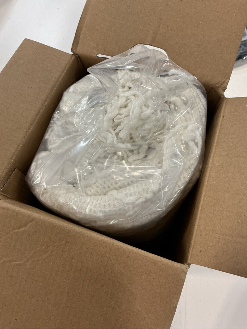 Condition photo showing Good Condition for kasylan 100% acrylic knitted throw blanket textured solid soft decorative throw for sofa, couch, bed,50x60 inch,off white rhombu-off white 50"x60"