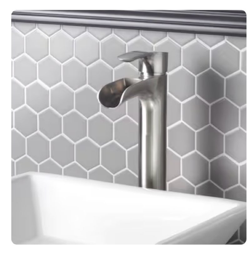 100+ bought last week allen + roth eliza brushed nickel vessel 1-handle watersense waterfall residential