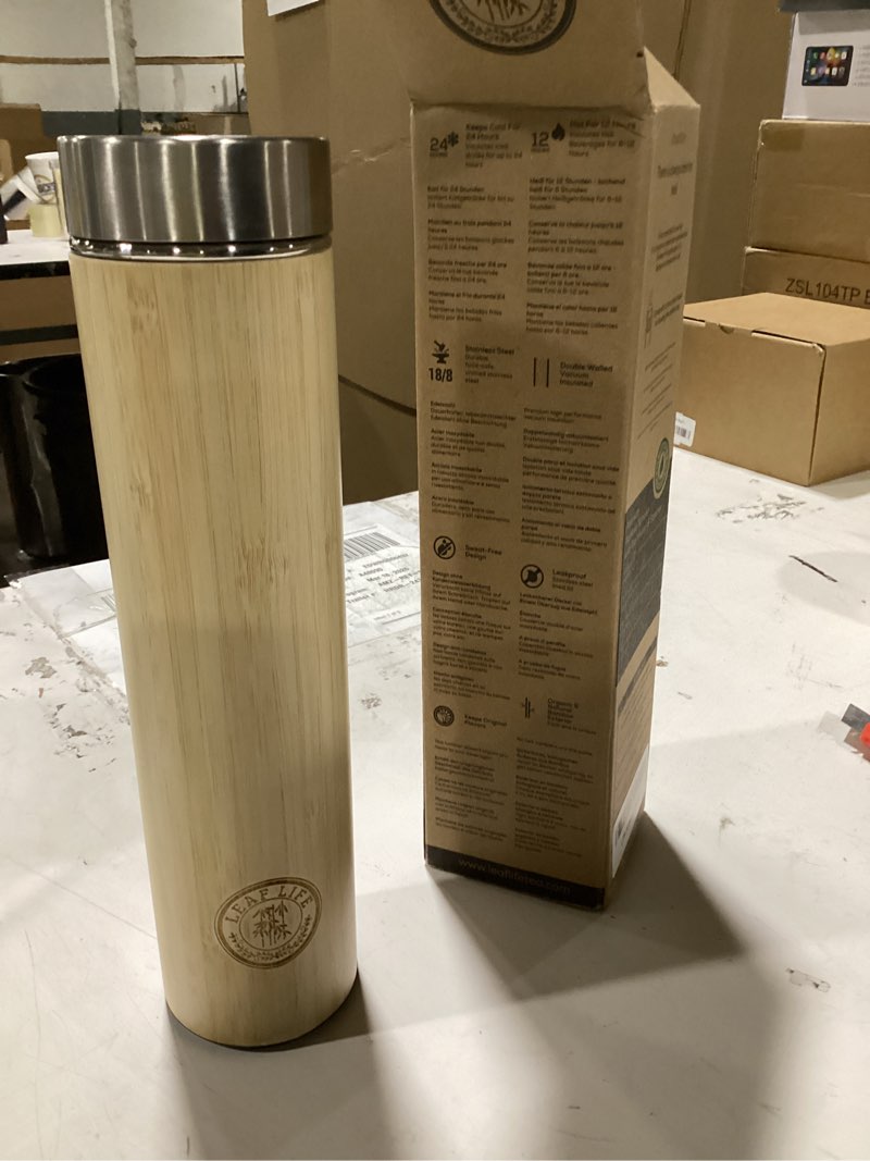Condition photo showing Good Condition for leaflife premium bamboo tea bottle for loose tea - tea infuser bottle - tea gifts - insulated water bottle/coffee tumbler/tea - tea gift set, tea accessories - tea tumbler 22oz 22 ounces