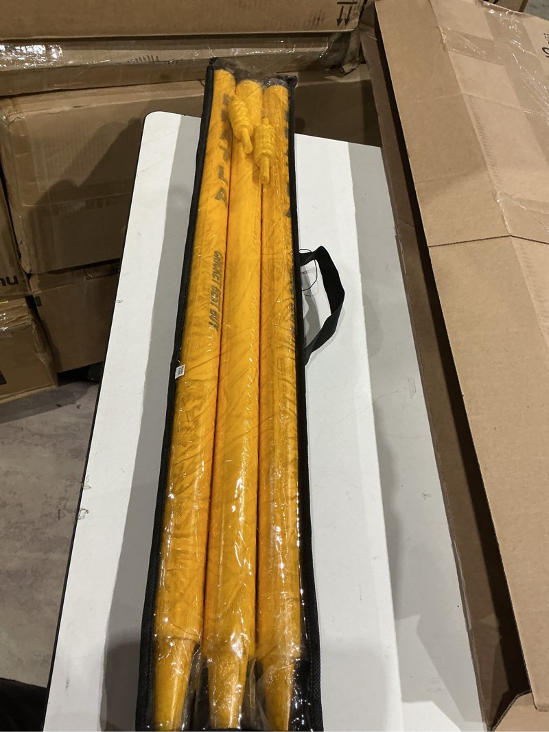 Condition photo showing Good Condition for item similar bratla high visibility wood cricket stumps with bails set, neon yellow, 3 piece count