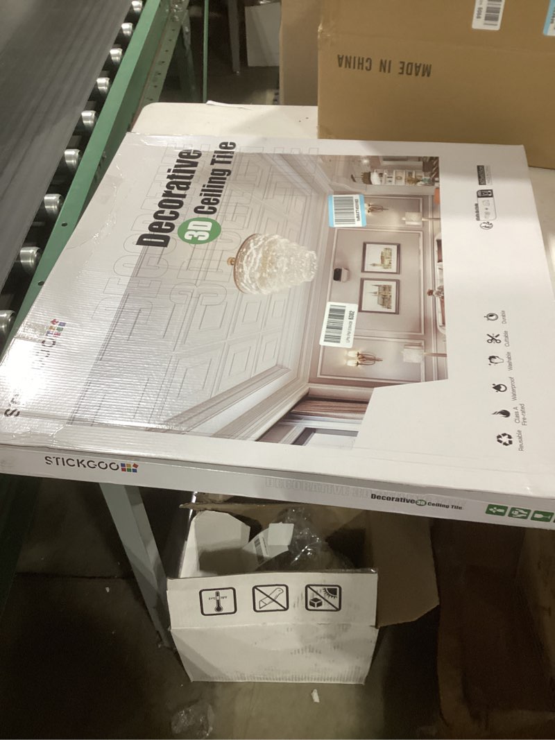 STICKGOO Black Drop Ceiling Tiles 2ft x 2ft, Glue Up Ceiling Panels 24 x 24in, Waterproof, Premium P