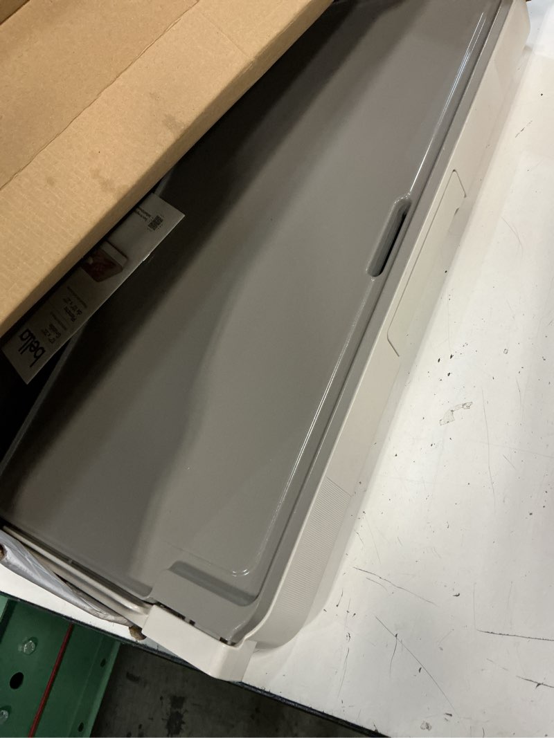 Condition photo showing As Is for bella 12" x 22" electric griddle with evergood™ ceramic nonstick coating, removable temperature probe, dishwasher-safe drip tray & cool touch handles, cook up to 15 eggs, 1500 watt, oatmilk 12" x 22" oatmilk
