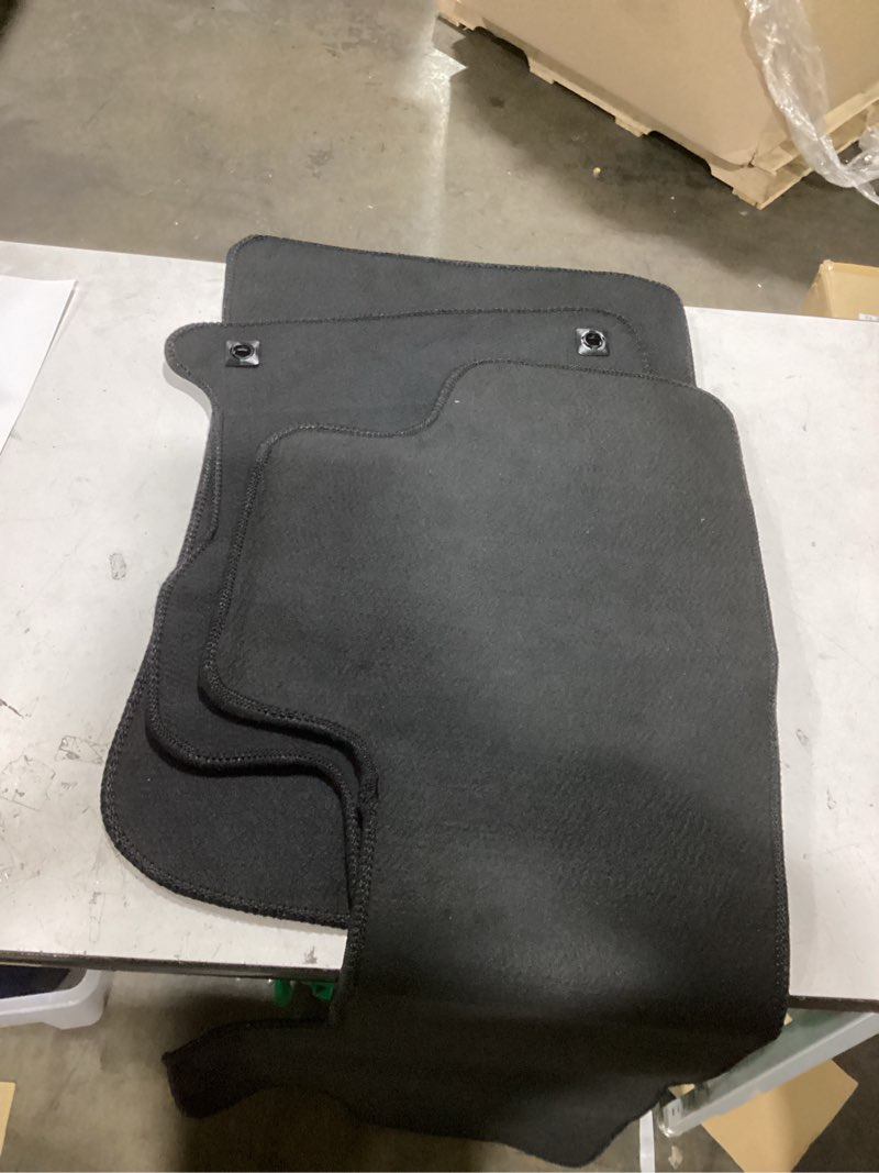 Condition photo showing As Is for (Similar To)Custom Personalized Floor Mats for Cars - Luxury Full Coverage All Weather Mats, Anti-Slip Leather Mat Set, Fit for 99% of Cars, SUVs & Trucks (Black, A-Diamond) A-Diamond Black