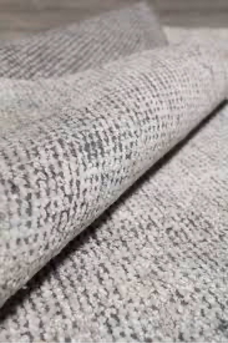 Area rug 5.4 X 7.6 Modern Handmade Rug Gray Low Wool Pile