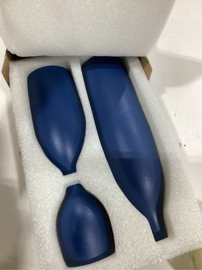 Condition photo showing New/Like New for Matte Blue Vase Set Navy Blue Decor Coastal Decor Vases for Kitchen Island Living Room Office Table Fireplace Mantle Decorations & Bathroom Shelf Decor Centerpiece Table Decorations Ceramic