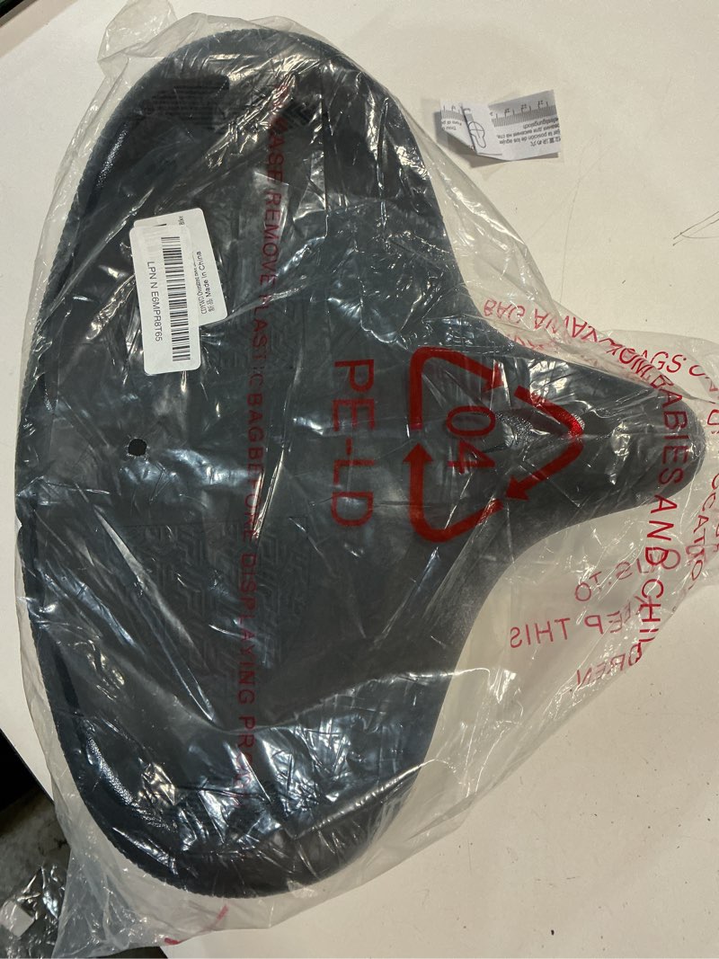 Condition photo showing Good Condition for cdywd oversized bike seat for men & women comfort, extra wide bicycle seat cushion, comfortable wing padded, large replacement saddle for peloton, stationary exercise bike, ebike, cruiser, city bike black