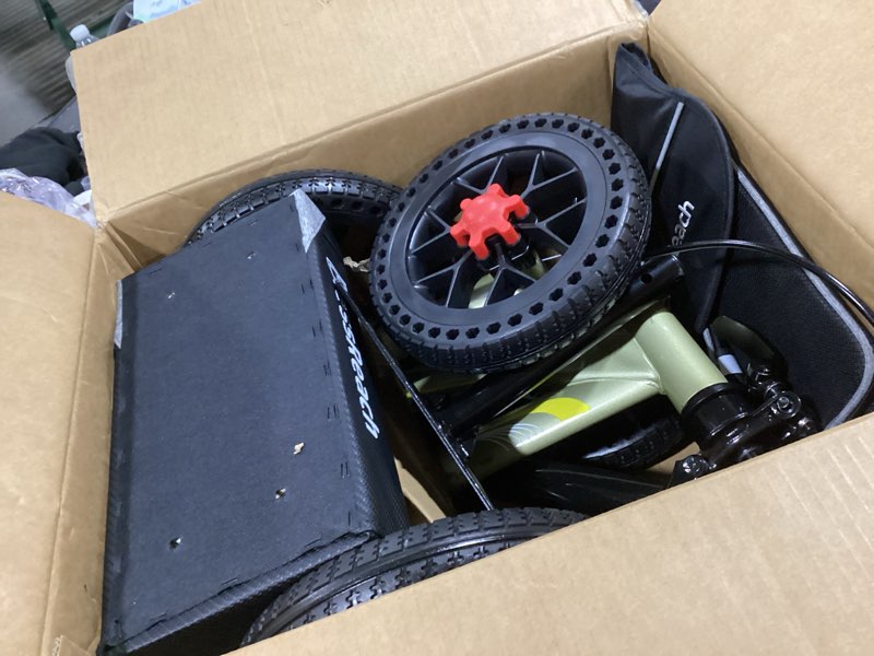 Condition photo showing As Is for Knee Scooter, 300lbs Capacity, 13" Big PU Seat, Disc Brake Knee Walker, All Terrain Foldable Knee Scooter Walker with Bag for Foot Injuries Compact Crutches Alternative (Black)